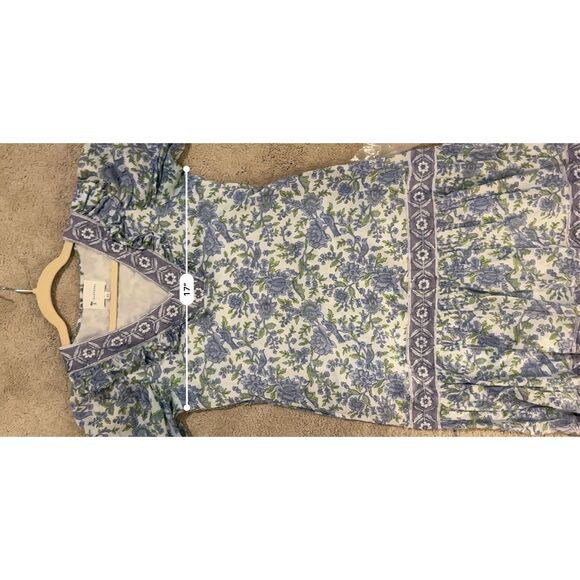 NWOT ISLA PAYAL Cornwall Maxi - Mughal Garden Blue, $218 XS no belt - Picture 10 of 10